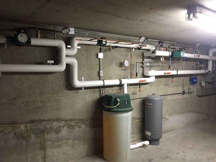 pvc piping with water softener
